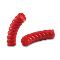 Twisted Acryl Perle Tube 32x8mm Red